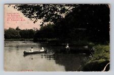 Mount Pleasant MI-Michigan, Canoeing On The Chippewa, Vintage c1908 Postcard picture