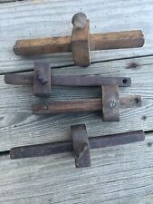 4 Antique Wood Mortise Scribe Marking Gauge Measuring Tool Lot picture