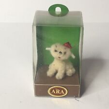 Vintage Ara Jeretzian of Vienna Pocket Pets Mini Wool White Dog Orig Box picture