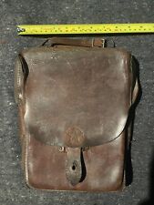 WW2 Genuine Brown Leather bag (Named) picture