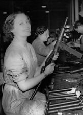 WWII B&W Photo British Female War Worker Sten Gun World War Two WW2 / 1269 picture