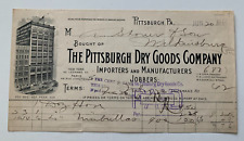 Vintage 1901 Pittsburgh PA Billhead Pittsburgh Dry Goods Co Penn Ave vignette picture