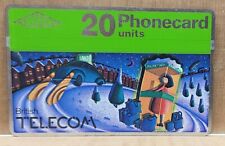  Vintage British Telecom Collectible Phone Card Christmas Present Snow Scene  picture