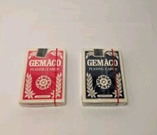Vintage Red & Blue Gemaco Casino Playing Cards Gemback Armor Finish Sealed USA  picture