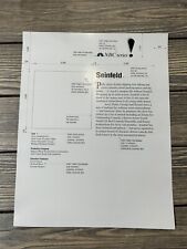 Vintage NBC Series Seinfield Fact Sheet Press Release picture