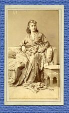 CDV. CONSTANTINOPLE. TURQUE LADY RESTING. KARGOUPOULO. C°. 1865. TBE. picture