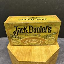 Vtg Jack Daniels Whiskey Old No 7 Tin Metal Matchbox & Cover Sleeve wth Matches. picture