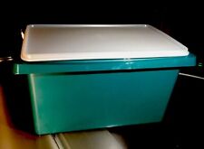 Vintage Tupperware GREEN Carry-All Storage Lunch Pail Box Container 1431-5  picture