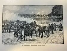 1886 Vintage Illustration Aristide Civil War Bombardment of Fredericksburg picture