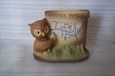 Vintage  Owl Weather Forecast Porcelain Figurine picture