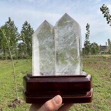 6.73LB Natural clear Quartz obelisk mineral specimen crystal Reiki+stand picture