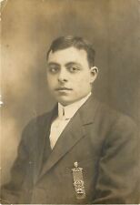 21-Year-Old Sully Again: Now He Shows Off His Fancy Fraternal? Ribbon c1913 picture
