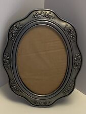 Vtg Malden Oval Ornate 9” Pewter Table Top Picture Frame picture