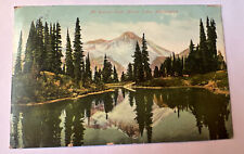 1909 Mt. Rainier & Mirror Lake Washington Vintage Postcard Posted picture