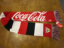 Coca-Cola Vintage Knit Scarf Rare New With Tag 6ft Wool Red White Black picture