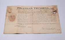 1801 CT Governor Jonathan Trumbull Jr. Signed Military Appointment Document picture