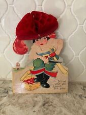 Vintage DIECUT FOLD OUT STAND UP HONEYCOMB PIRATE VALENTINE  1930s picture