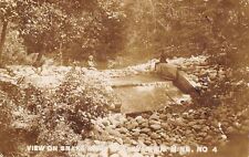 Warren Minnesota~Boy Sits Above Spillover Rock Pile on Snake River RPPC 1909 picture