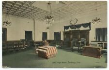 Danbury CT Elks Lodge Room c1913 Postcard Connecticut picture