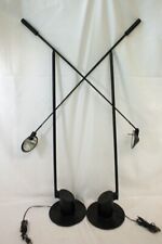 Vtg  Sonneman For George Kovacs Feather Light Floor Lamp Black PAIR As Is picture