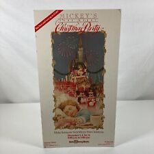 Authentic Disney Mickey's Very Merry Christmas Party Park Cardboard Sign Vintage picture