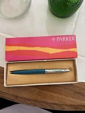 vintage parker pen Teal And Silver  picture
