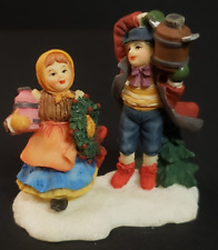 Holiday Time Owell Christmas Village Children Carrying Containers Wreath picture