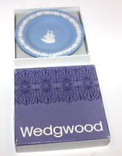 Wedgwood Pale Blue Jasperware Mayflower Round Sweet Dish 4.5