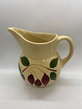 Vintage Watt Pottery American Red Bud Tear Drop #15 Pitcher Yellow Ware MCM picture