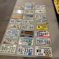 Old Lot Of Motorcycle License Plates ETC Various States Models  picture
