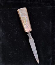 Vintage Mother Of Pearl Nail File Abalone Manicure PRE 1930'S Beautiful Free Shp picture