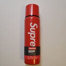 Supreme x Sigg Vacuum Insulated Water Bottle Red Boxout Logo With Cup  FW20  picture
