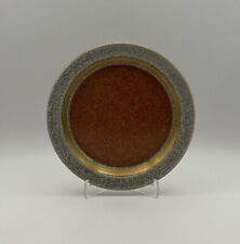 Royal Copenhagen 4.5-Inch Plate with Crackle Glaze and Brown Center picture