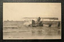 Mint Vintage Early Aviation Hydroaeroplane Sea Plane France RPPC picture