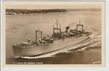 RPPC US Navy Frederick Funston MSTS Sailors WWII by Boersig real photo postcard picture