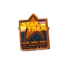 Star Trek 25th Anniversary Movie Marathon Pin 9/7/1991 AMC Theatres picture