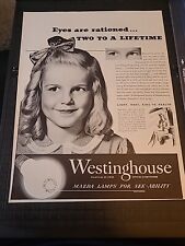 1945 Westinghouse Mazda Lamps Ad - Eyes are Rationed 10x14  picture