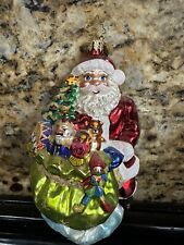 Retired Christopher Radko Santa with Sack of Toys Ornament picture