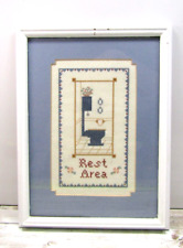 Vintage Picture in Frames colorful Cross Stitch REST ARE 🚽  good cond. picture