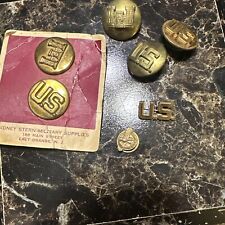 Vintage WW2 Military Pins Emblems Lot picture
