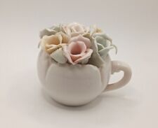 Vintage Japan Fine Quality Lenwile China Tea Cup Flower Bouquet 6387 picture
