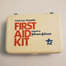 Vtg American Republic Johnson & Johnson First Aid Kit Plastic picture