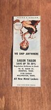 Sailor Tailor Millington Tennessee Vintage Bobtailed Matchbook Cover picture