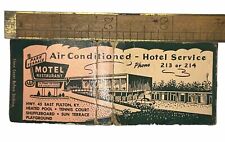 Rare Fulton Kentucky Highway Motel Hotel Restaurant Matchbook Advertising 1930's picture