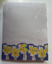 VTG 1990s Stationery Set Floral Envelope Seal Letter Paper Daisy spring yellow picture