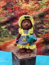 Vintage Sunflower Gardner Russ berrie Teddy Bear Figurine posable picture