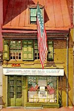 C.1910s Patriotic Card. Birthplace Of Old Glory. Philadelphia. Betsy Ross. VTG picture