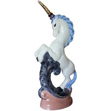 Vintage Standing Ceramic Unicorn Figurine Statue picture