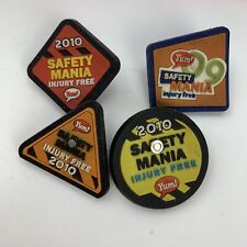 Safety Mania Injury Free Yum Taco Bell Pin Back (Lot of 4) picture