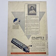 1923 Colgate's Rapid-Shave Cream Duke Baseball Antique Vintage Print Ad Rare picture